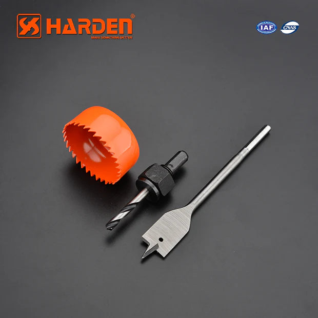 HARDEN 610541 3-Piece Professional Wood Hole Saw Set